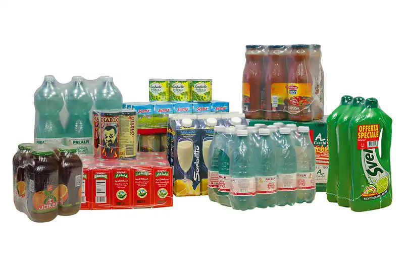 Групповая блочная упаковка товара в ПЭ пленку на SmipackBP1102AS